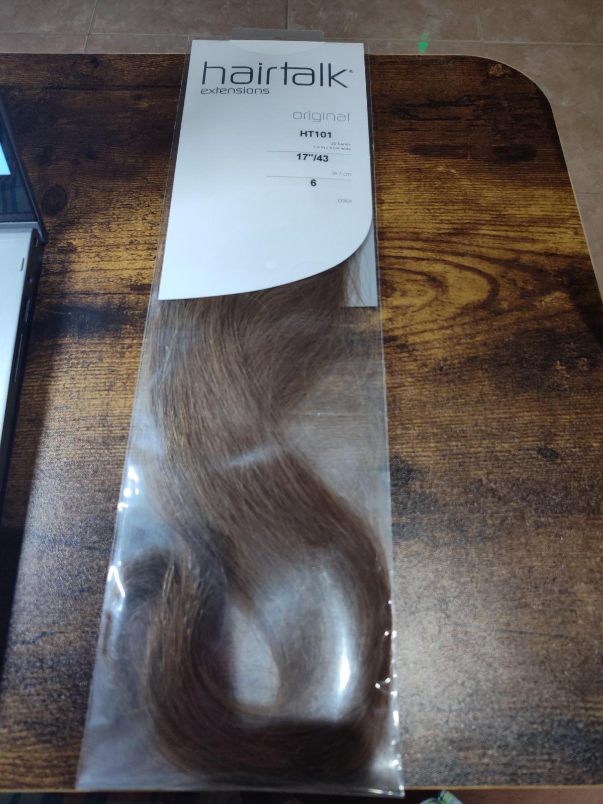 Hairtalk Hair Extensions original Tape-in 20 bands HT101 17″ 43cm color 6