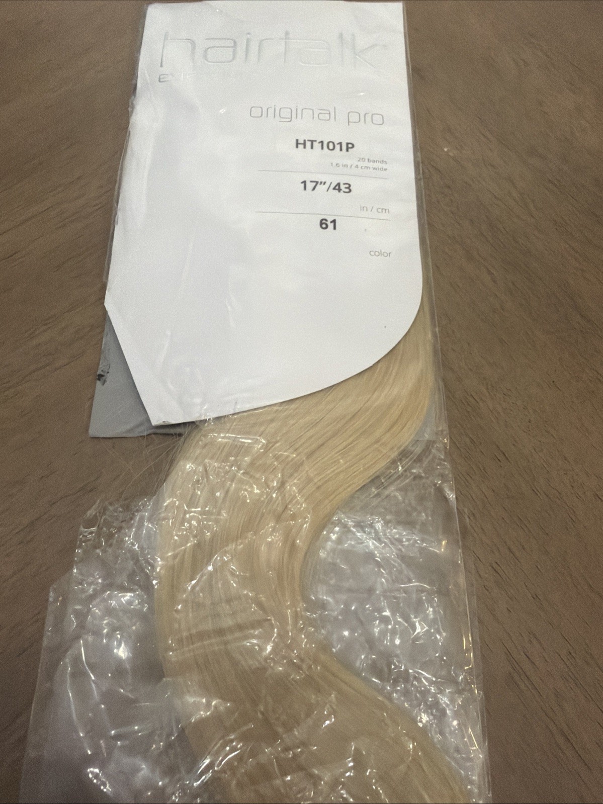 Hairtalk Extensions Original Pro 17in Color 61 HT101P 20 Bands