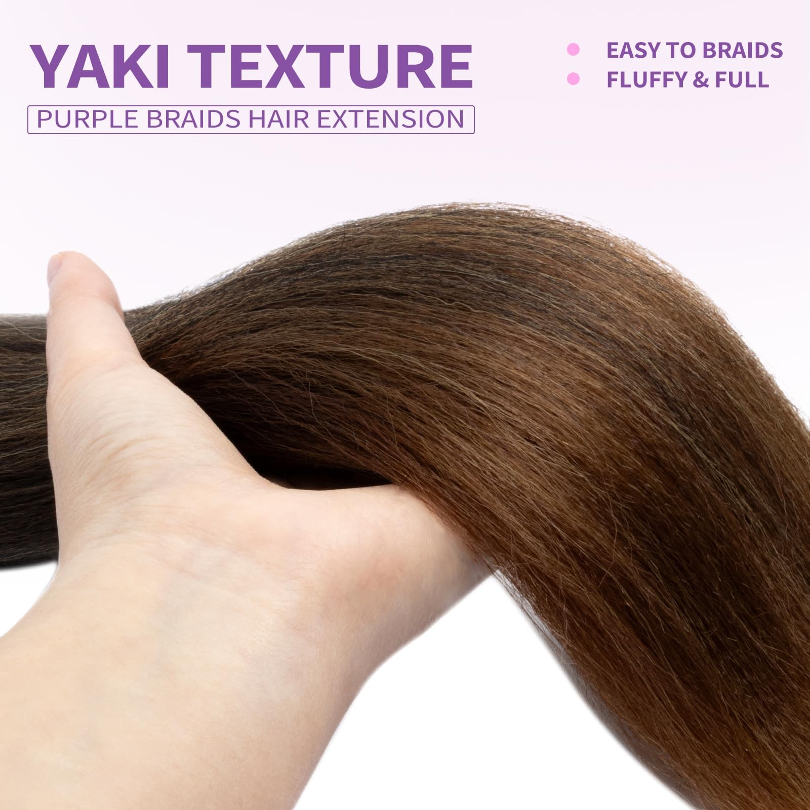 28 Inch 8Packs #1B/27/30 Pre Stretched Braiding Hair For Women | Low Temperat…