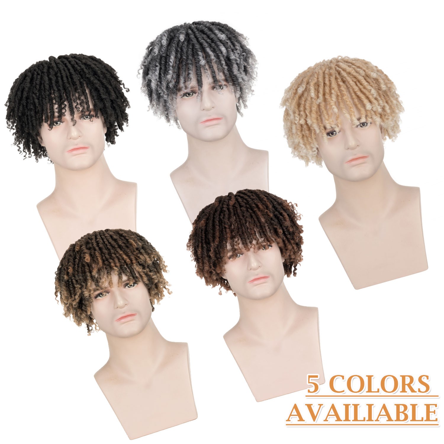 USA Dreadlock Toupee for Men Short Braided Hair Topper for Women Afro Curly Hair