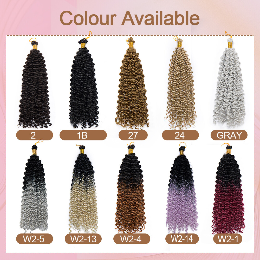 REAL As Human Natural Water Wave Crochet Braids Deep Curly Hair Extensions Soft