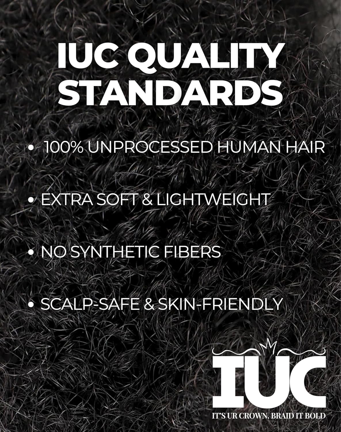 IUC Afro Kinkys Bulk Human Hair #30 14 Inch 50g Light Auburn 4C Afro Kinky-Curly