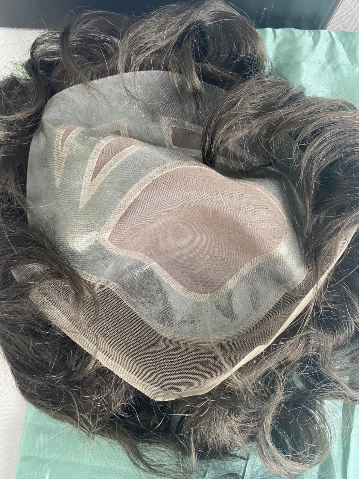 7″ Durable Men’s Human Hair French Lace Front & Skin PU 8×10″ #2 Dark Brown