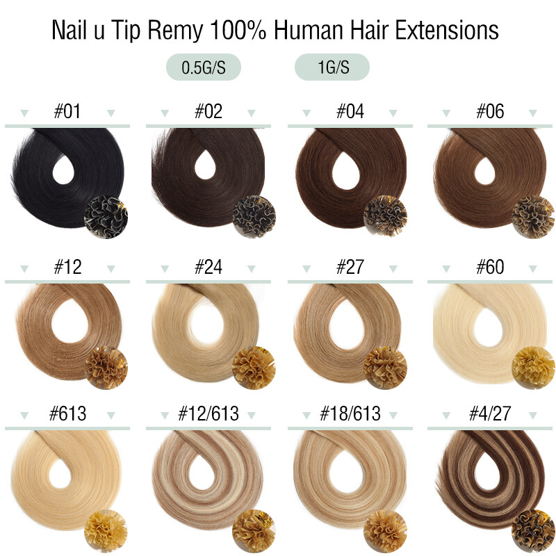 150g Full Head Thick Flat Nail U Tip Real Human Remy Hair Extensions Highlight