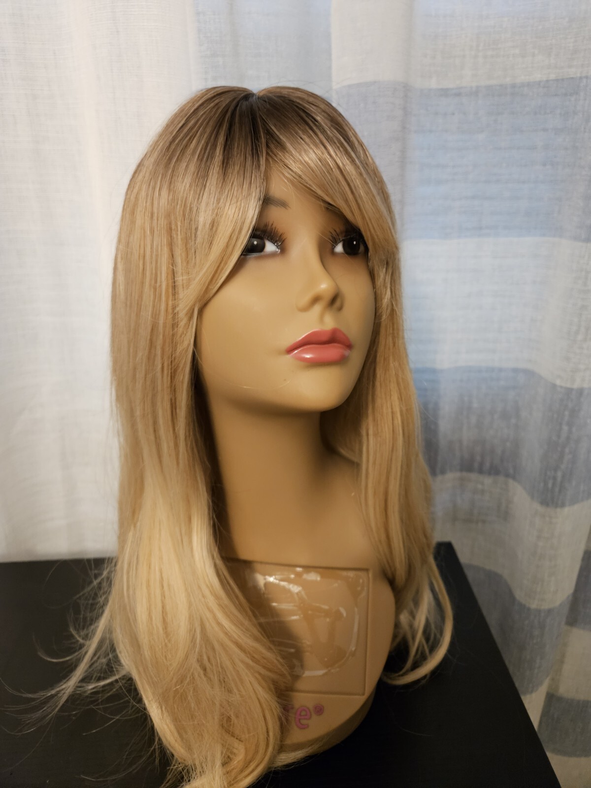 SUPER NATURAL LOOK MIXED BLONDE LAYERED BANGS WIG