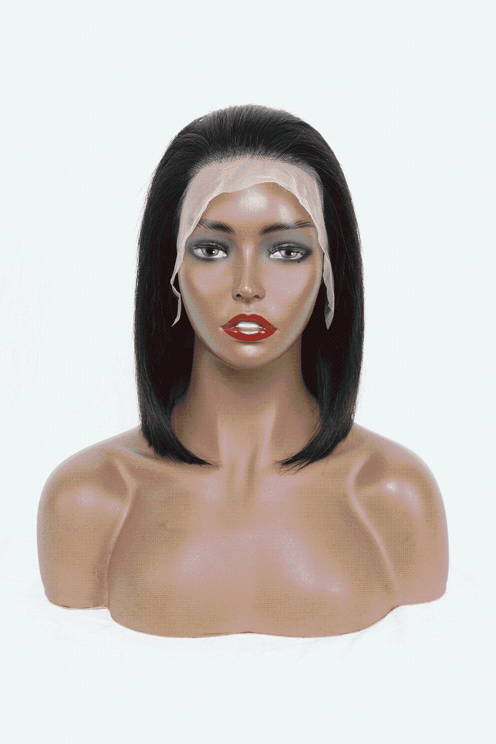 12″ 140g Lace Front Wigs Human Hair in Natural Color 150% Density