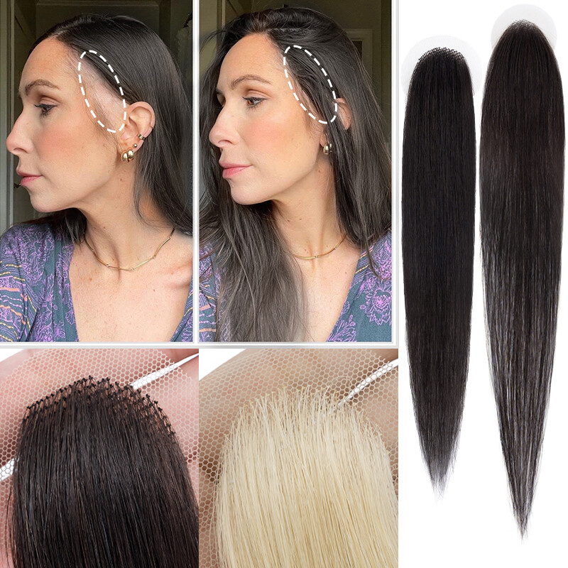 Patchy Baldness Cover-up Patches Hairpiece 100% Human Hair for Alopecia Areata