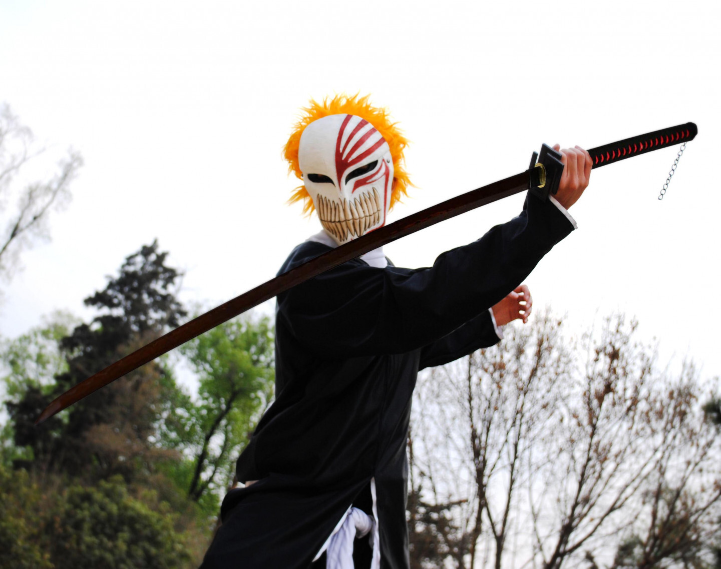 Anime Bleach Kurosaki Ichigo Costume Orange Wigs Hair For Halloween Cosplay Prop
