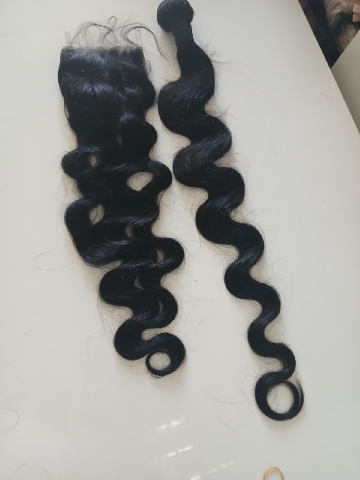 12A BRAZILIAN HUMAN HAIR 32+26INCH 4X4 LACE CLOSURE BODY WAVE NATURAL BLACK 150g
