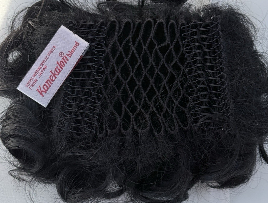 Look Of Love Hair Addition CHIGNON Style 213 In Color 1B Off Black