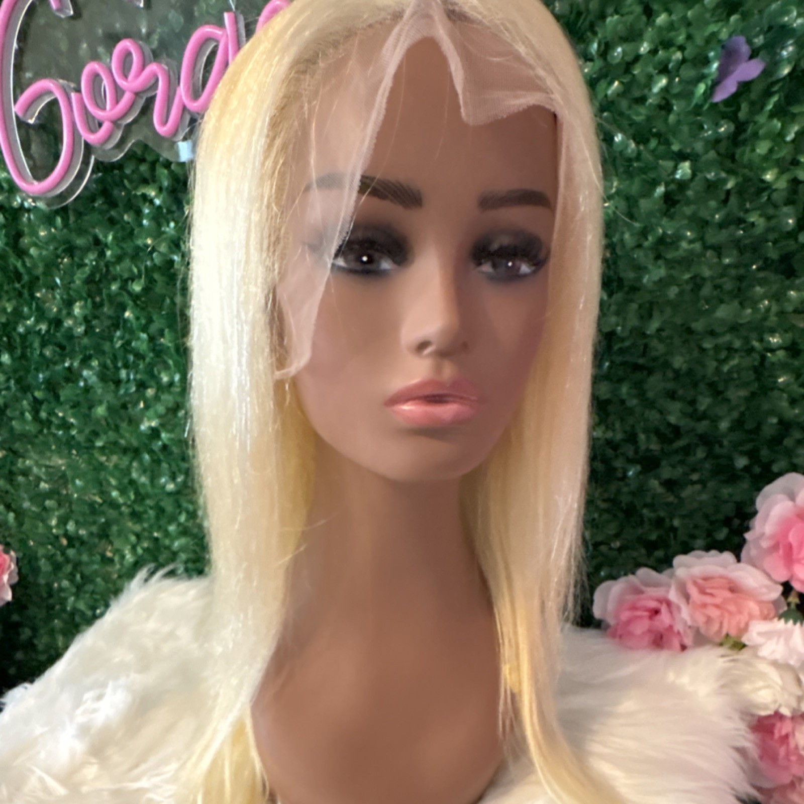 13×6 Straight human Hair Wig Blond Free-Part Classic Cap 180% density 22”