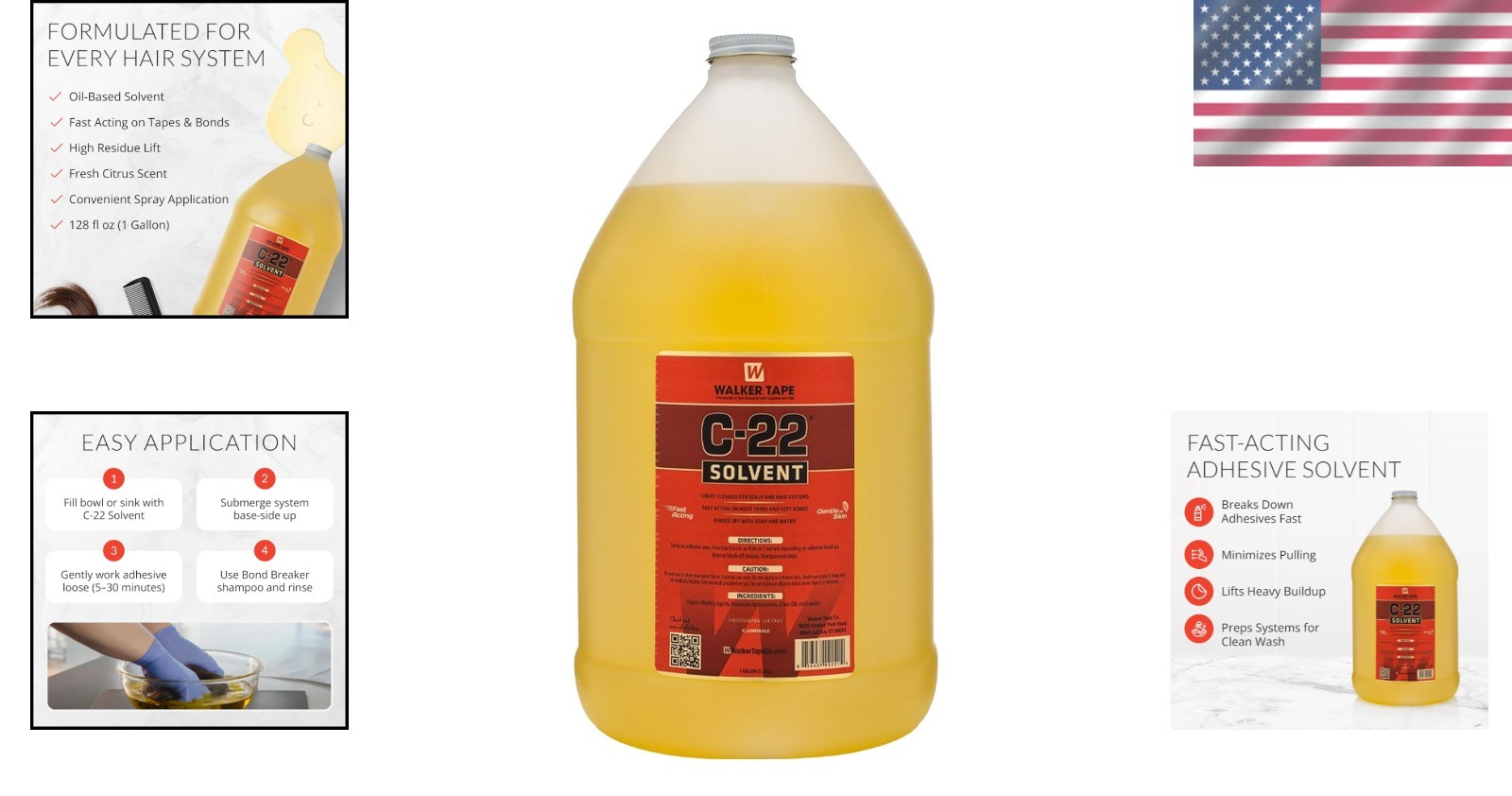 Professional C-22 Adhesive Remover 128oz Gallon Oil-Based Skin-Safe Citrus