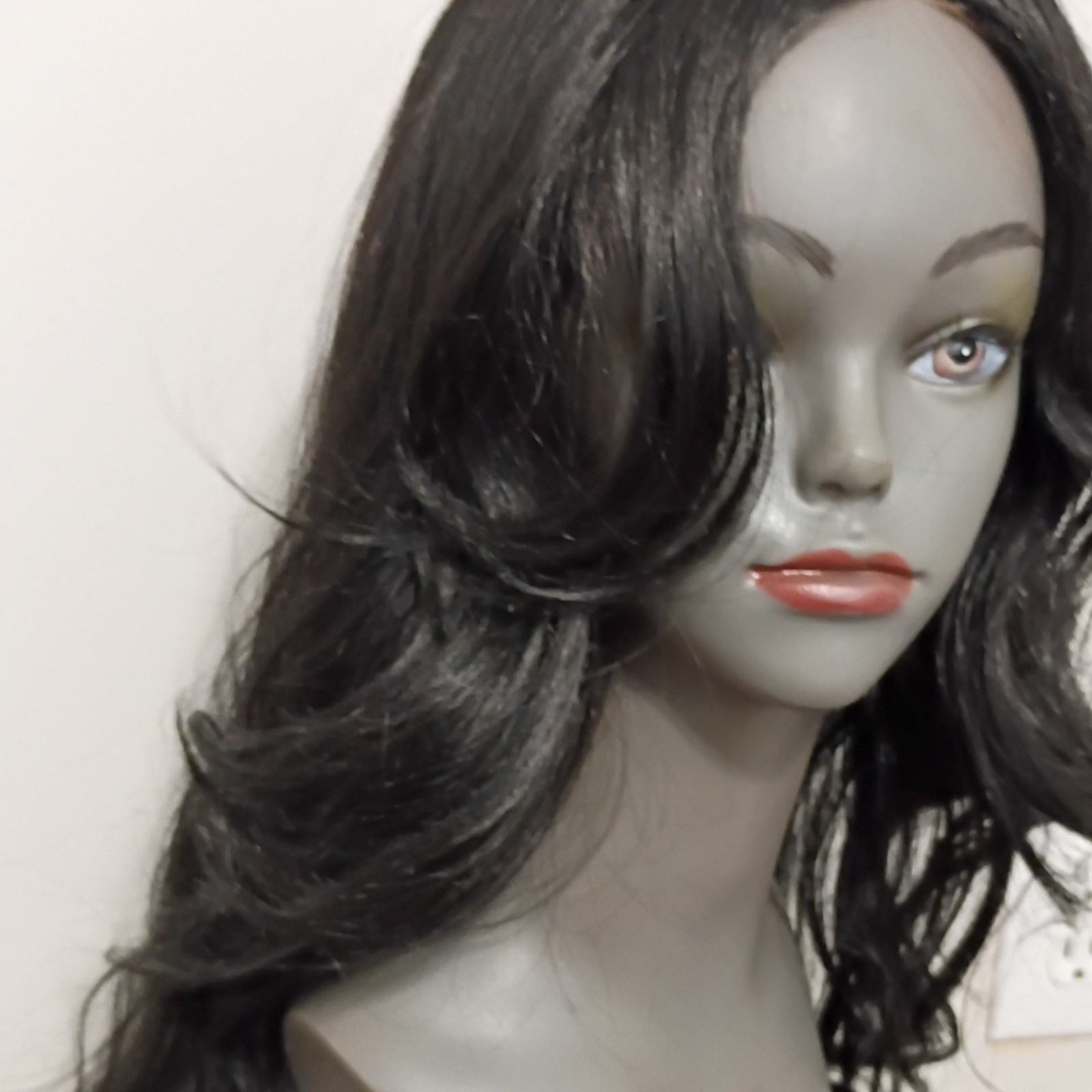 Zury Black Wavy Layered Lace Front Wig Free-Part Synthetic 21-30 in