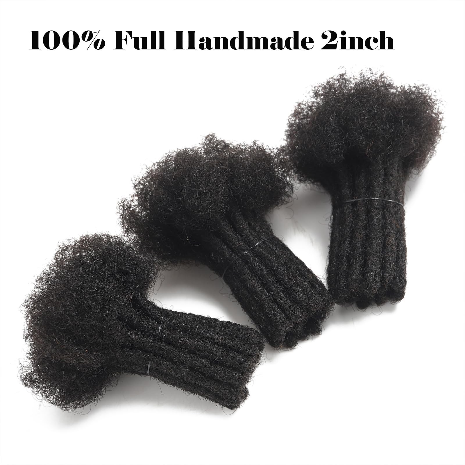 100% Real Human Hair Loc Extensions Full Handmade Permanent Locs For Women Me…