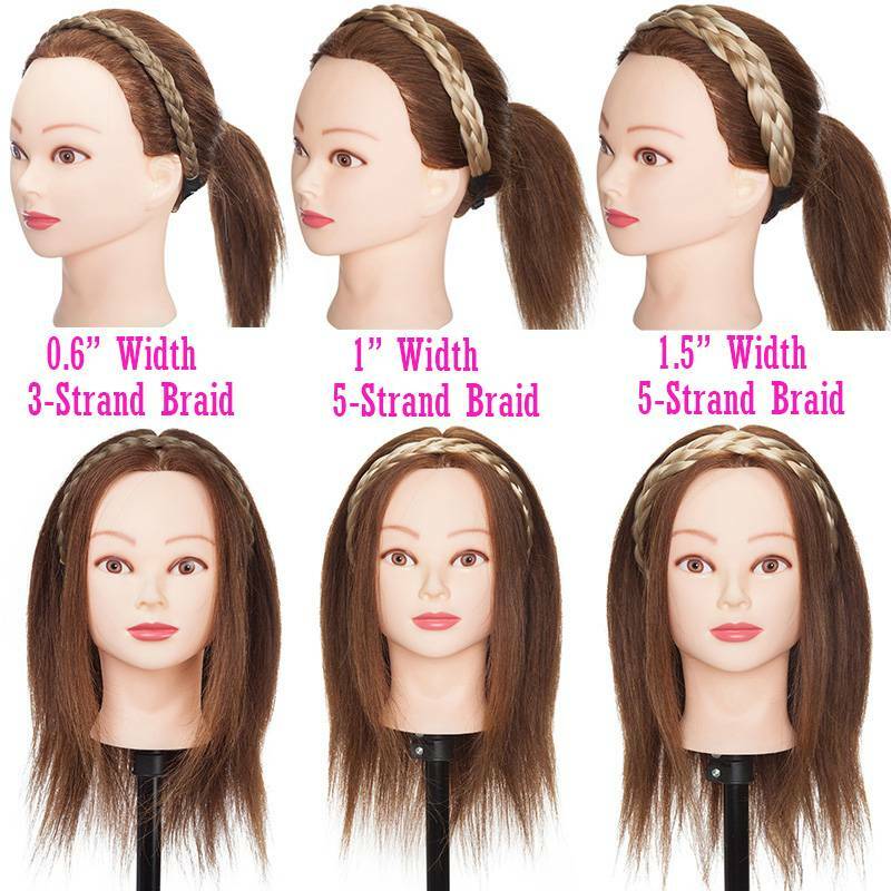 BRAIDED Hair Plait Thick Chunky Headband French Twist Braid Band Fake Extension