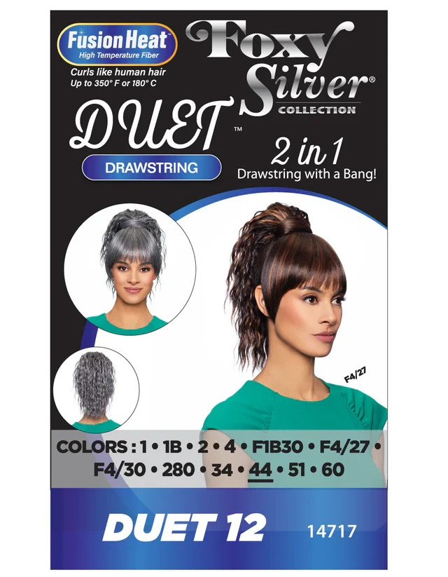 Foxy Silver DUET12, Bang and Ponytail Hair