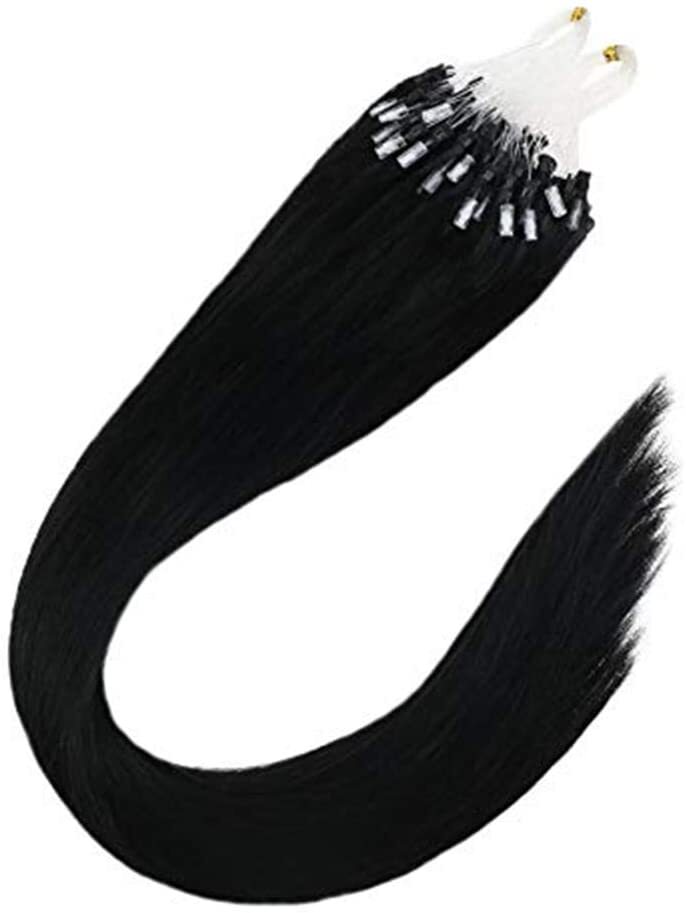 Micro Link Loop Tip Human Hair Extensions Micro Bead Remy Straight European Hair