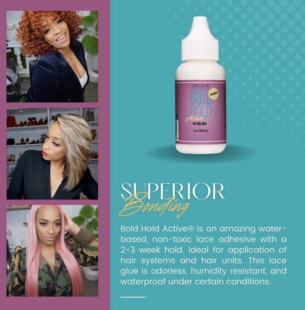 The Hair Diagram Bold Hold Active Reloaded Strong Wig Adhesive Glue 1.3fl oz NEW