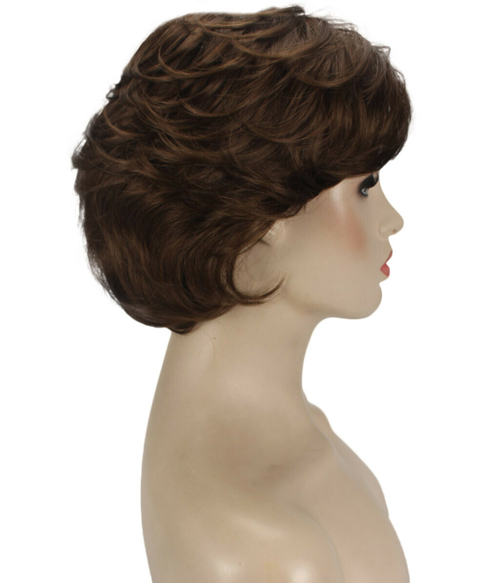 Lana – Straight Kanekalon Synthetic Fiber Full Wig, 3.25 – 6.5 in, Light Brown