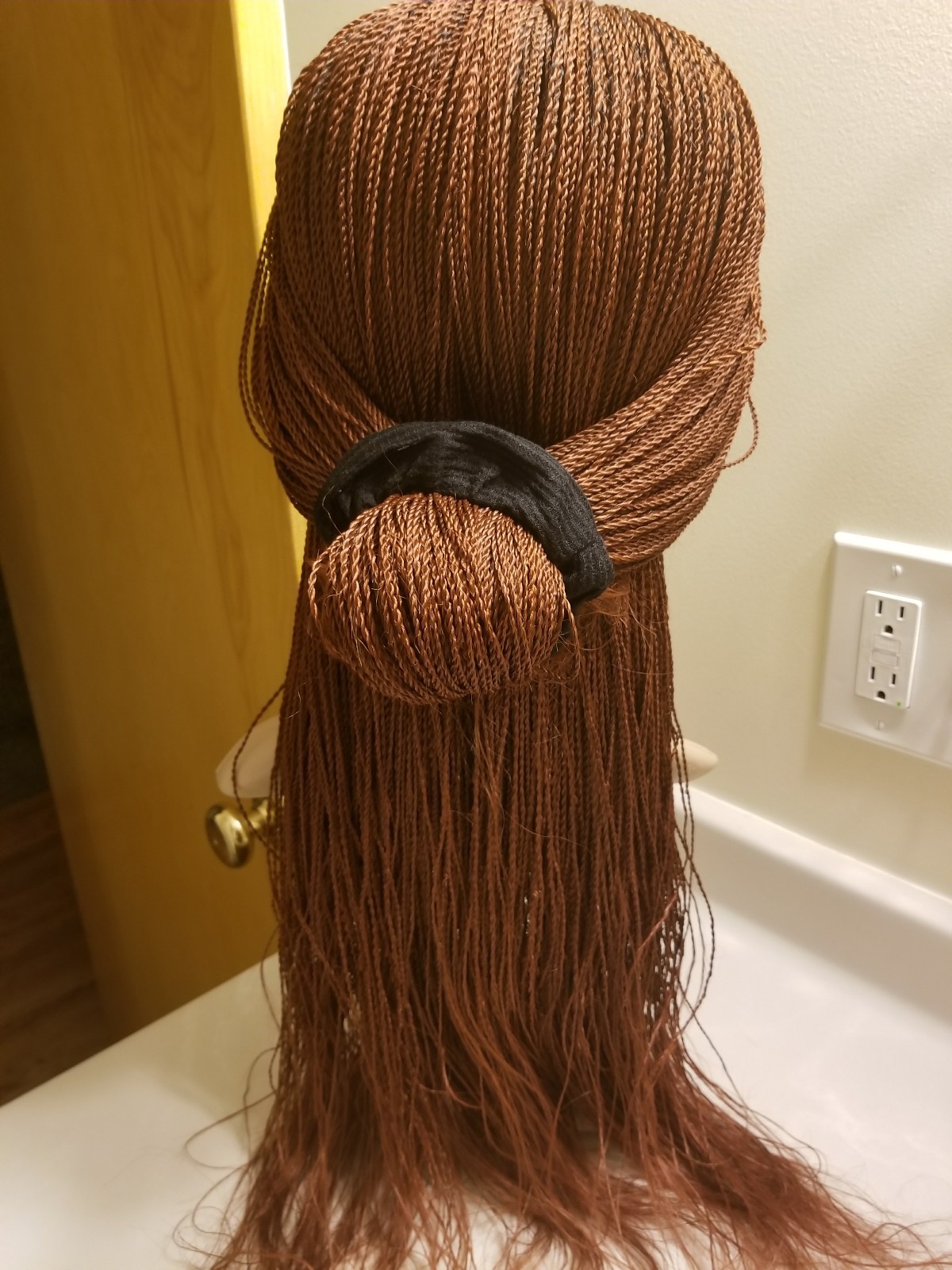 Fully Handmade 24 to 26” Braid Twist Wig with lace fabric