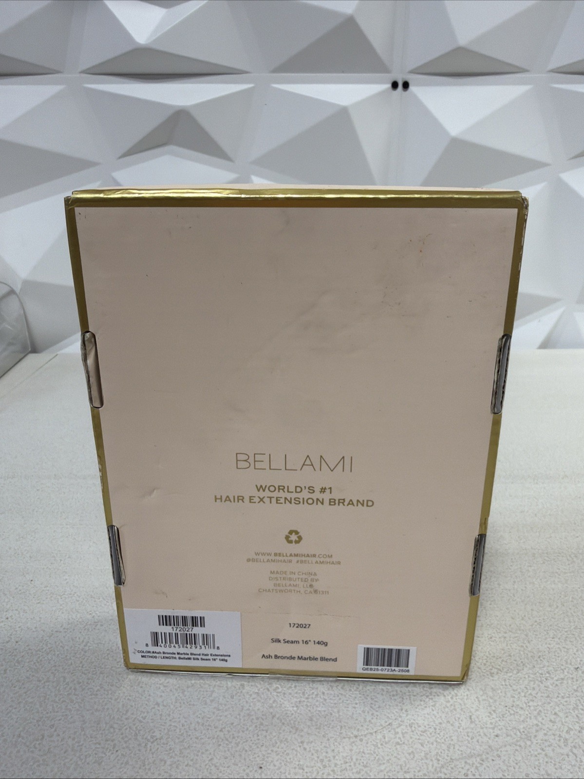 BELLAMI SILK SEAM CLIP INS 16in 140g Color Ash Bronde Marble Blend