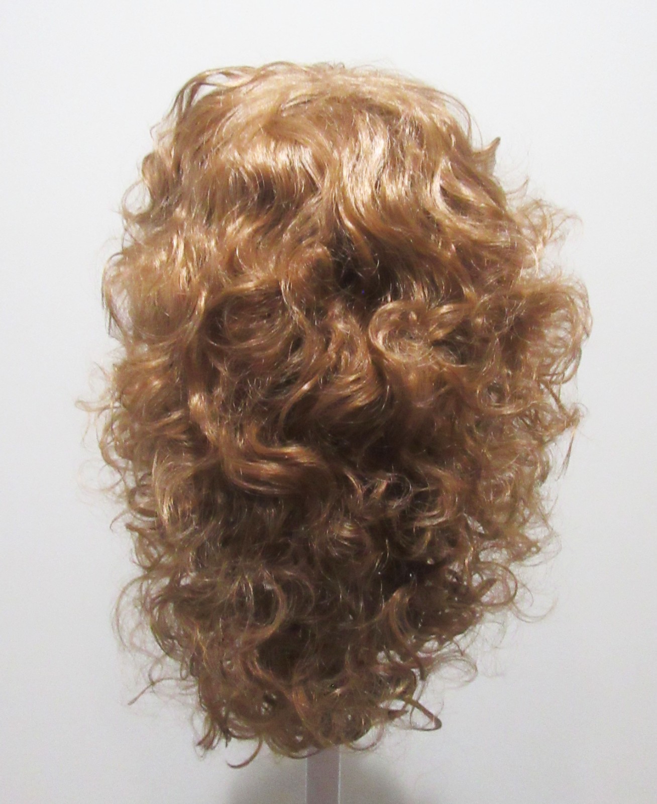 Women’s Brown Curly Wavy Wig with Bangs Medium Long Synthetic Full Hair Natural