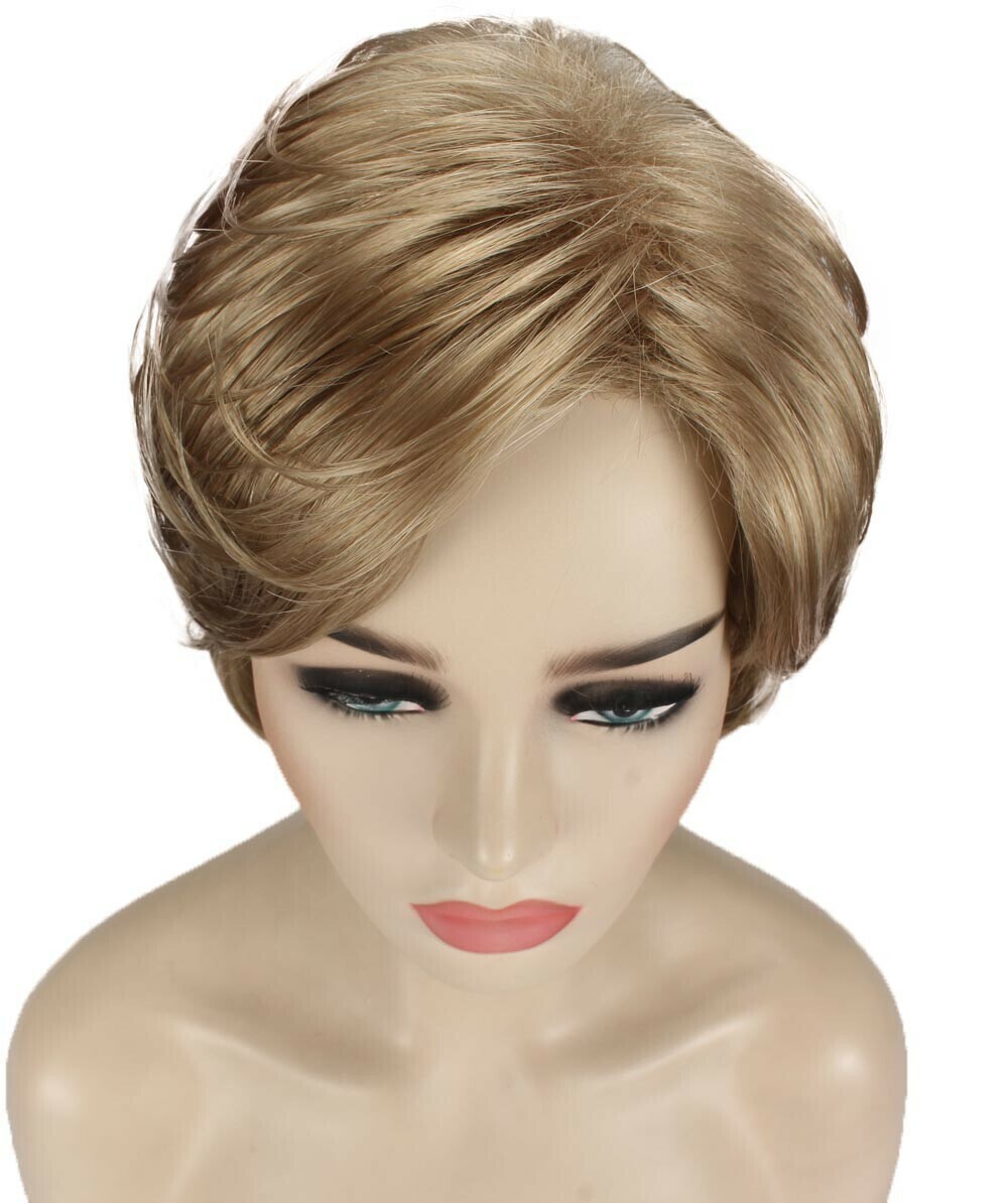 Lana – Straight Kanekalon Synthetic Fiber Full Wig, 3.25 – 6.5 in, Honey Blonde