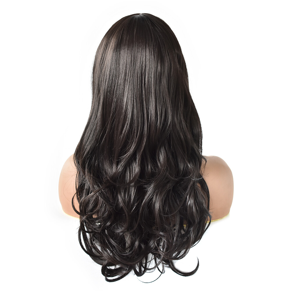 Long Wavy Women Wig Synthetic Black Brown Hair Fashion Cosplay Party Wigs 26″ US