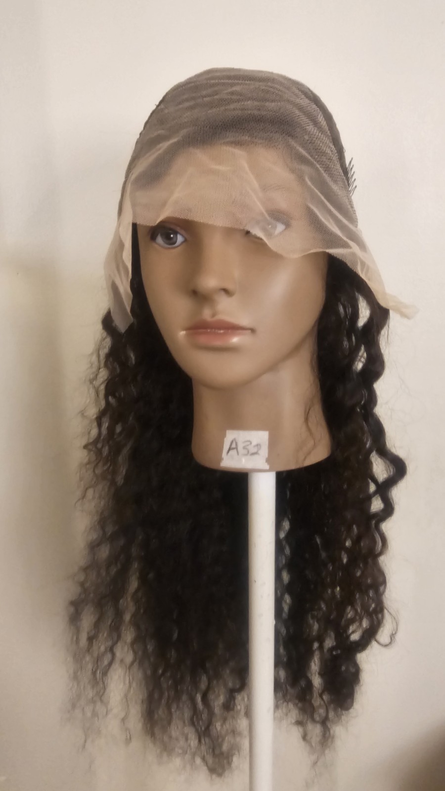 High Quality regular 24 ” waterwave 100% Virgin Human Hair Lace front Wig. 13×6