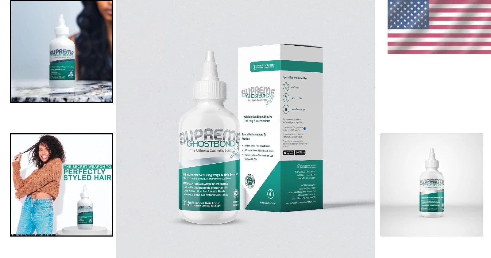 GHOSTBOND Supreme Wig Glue 5oz: No Shine, Invisible Lace Adhesive, Strong Hol…