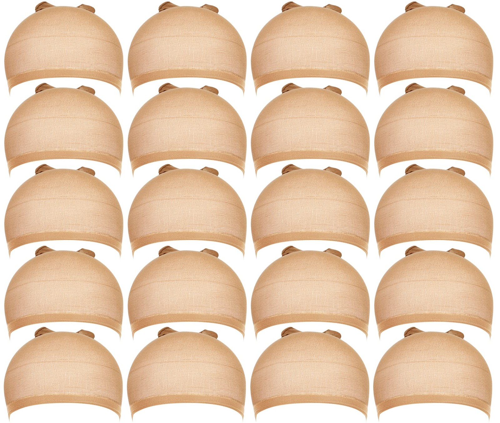 Teenitor Wig Cap, 20pcs Stocking Caps for Wigs, Tan Cap One Size, Beige