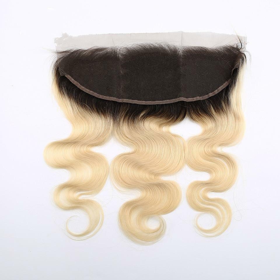 1B/613 Ombre Honey Blonde Body Wave Human Hair 13×4 Lace Frontal