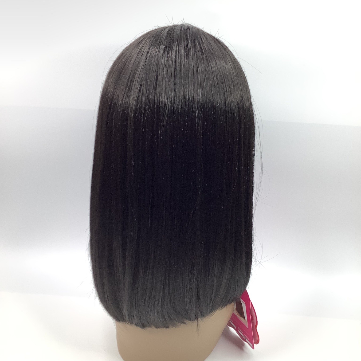 Outre wigpop Grecia Synthetic Full Wig 1B Off Black Straight Bob Bangs
