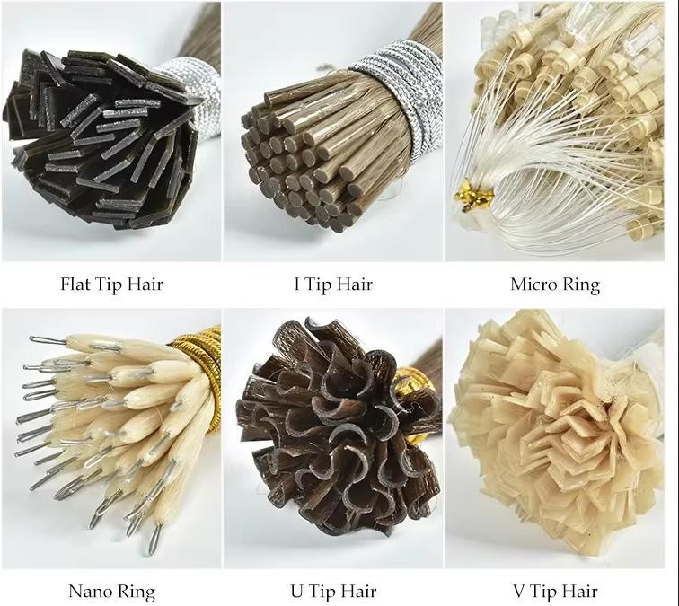 PRE BONDED Flat Tip Curly Wavy Hair 100% Remy Human Hair Extensions 100g