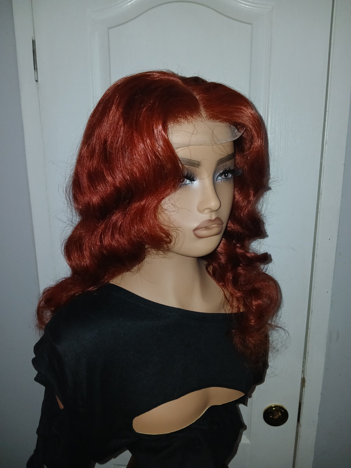33B Reddish Brown Bundles with 4×4 Closure Body Wave Bundles Human Hair Wig