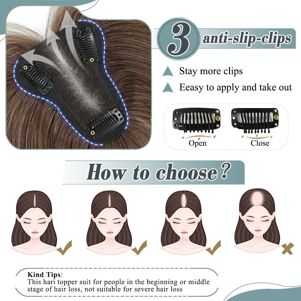 THICK Hair Toppers MONO Top Pieces Toupee LACE 100% Remy Human Hair Blonde Bangs