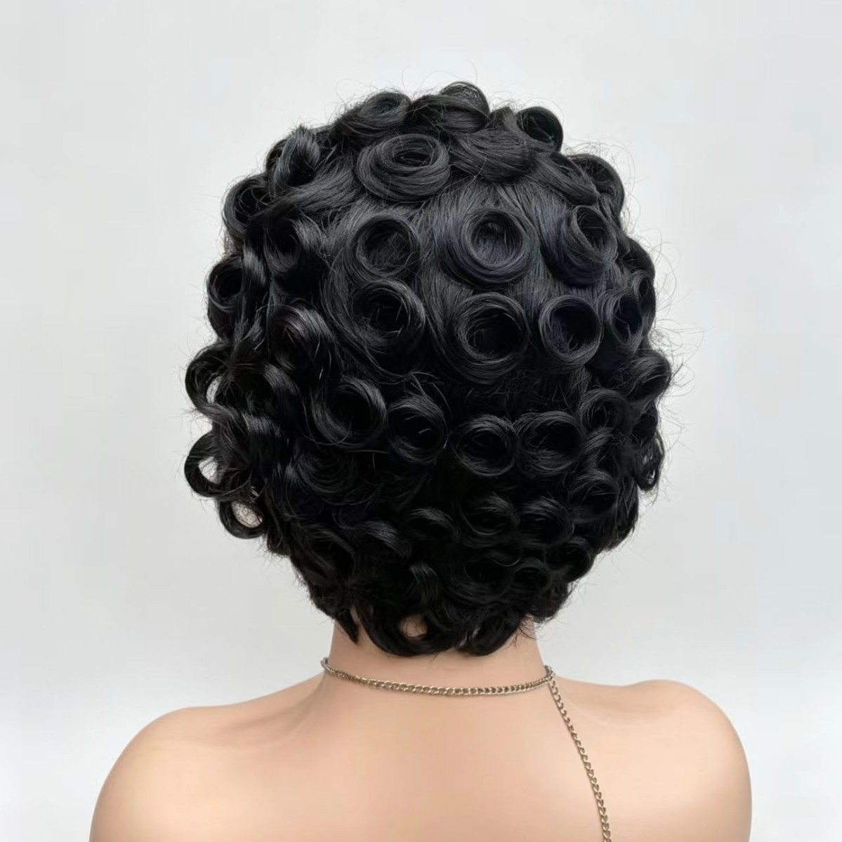 Short Curly Pixie Cut Wig 13×4 Lace Front Human Hair 6 Inch 1B# Black Women Wig