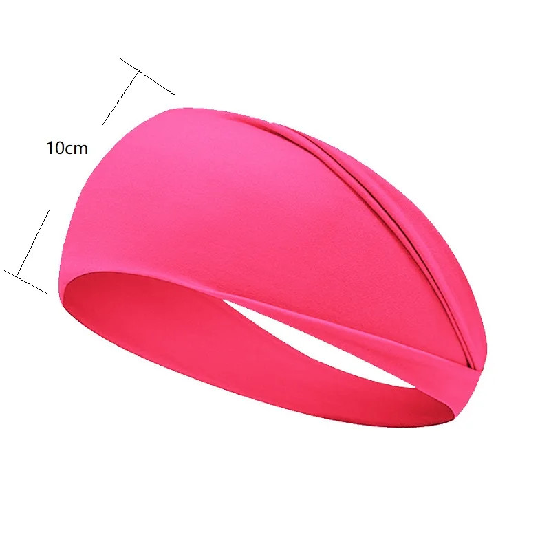 Fluorescent Sport Headband Yoga Sweat Absorbing Wide Elastic Hairband