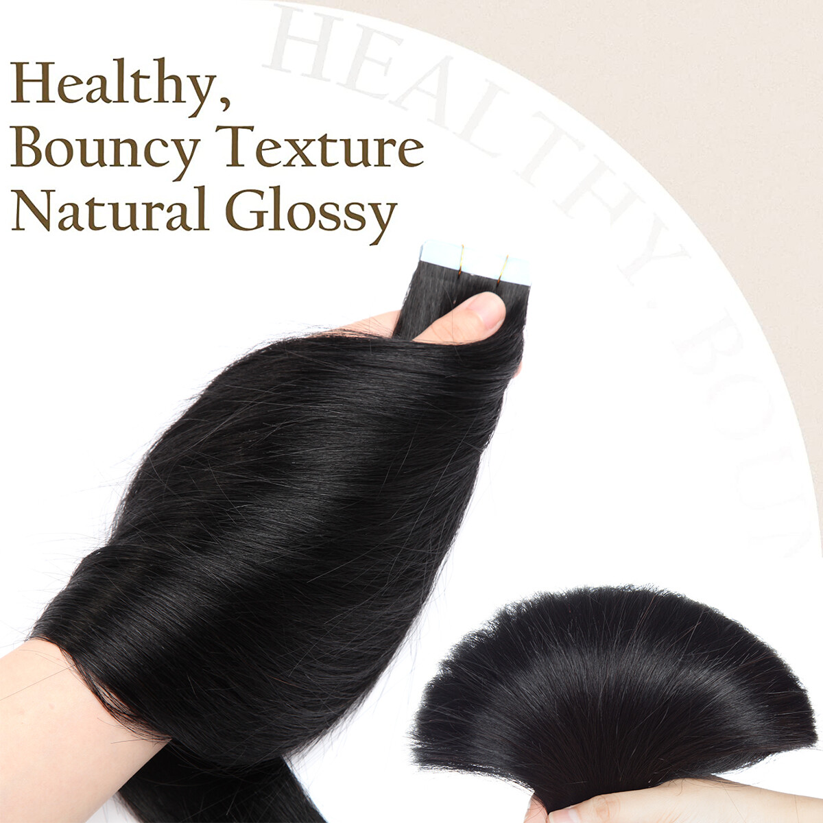 10-60PCS THICK Tape In Remy Human Hair Extensions Skin Weft FULL HEAD Blond 150g