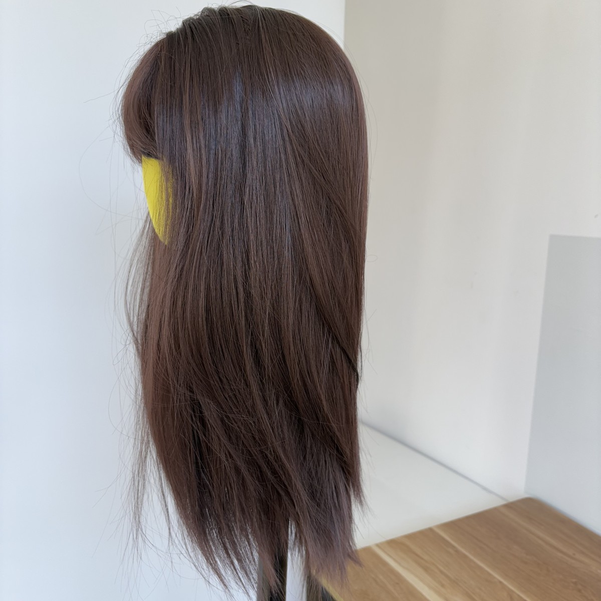 Long Straight Dark brown Women Heat Resistant Hair Soft Cosplay Wigs With Bangs