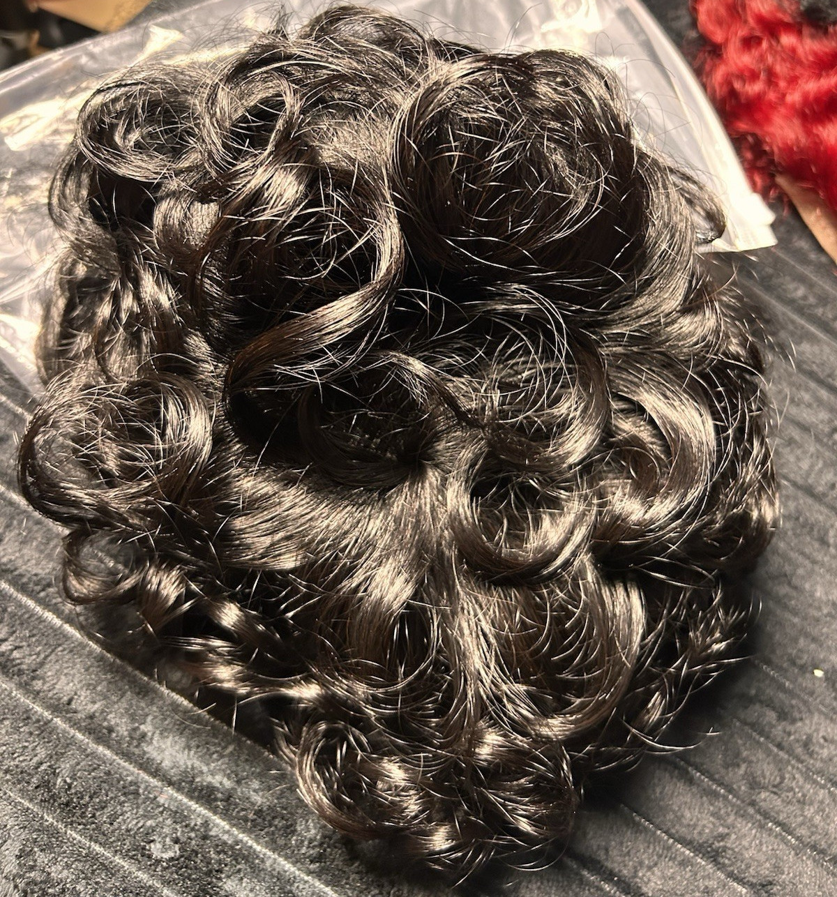 Women’s Clip-In Curly Black Hairpiece 6 in Classic Cap One Size