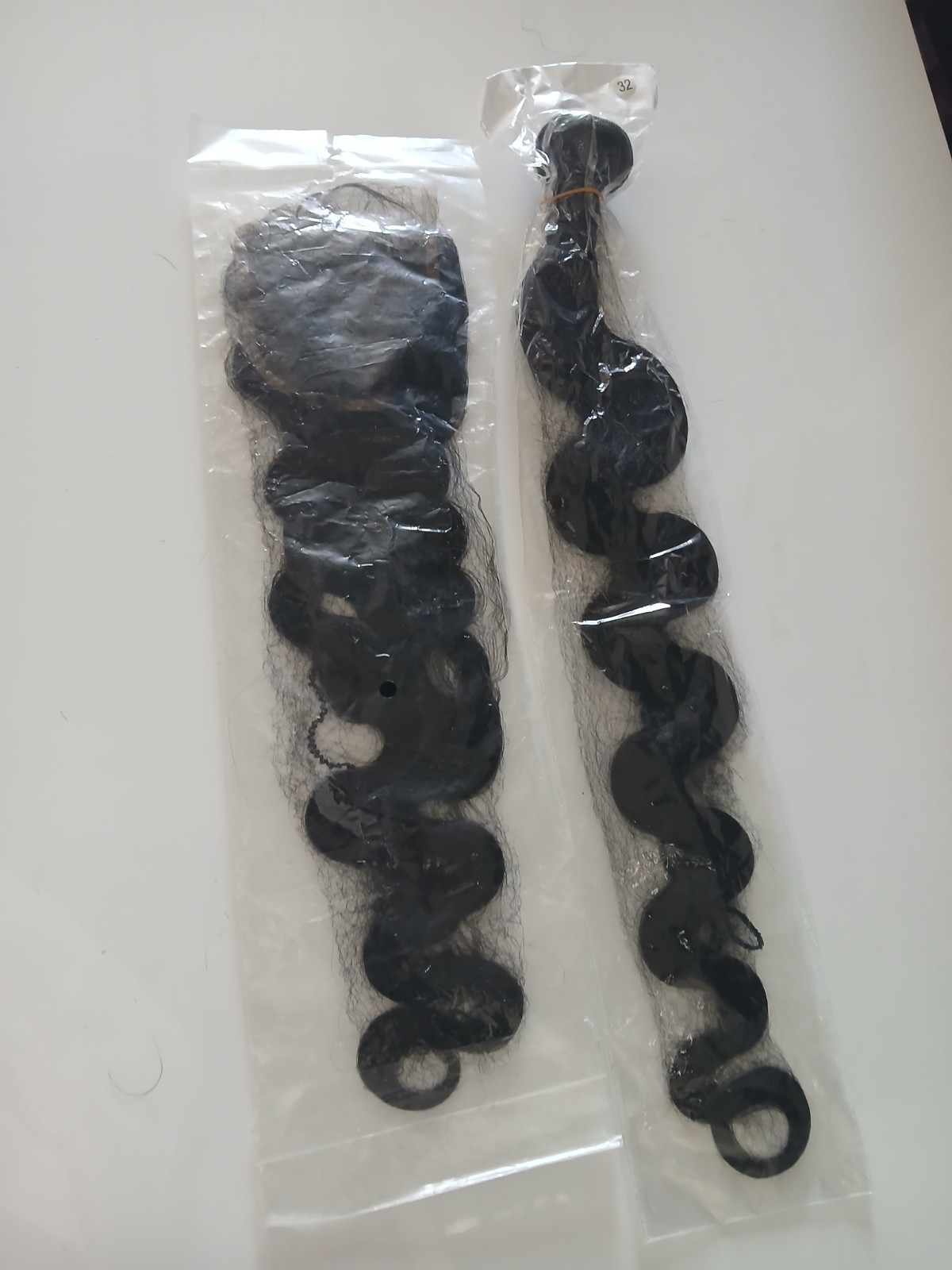 12A BRAZILIAN HUMAN HAIR 32+26INCH 4X4 LACE CLOSURE BODY WAVE NATURAL BLACK 150g