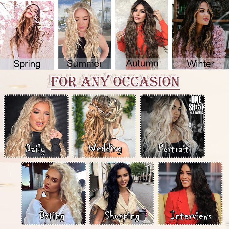 One Piece Invisible Wire Hair Extensions Thick Clip In Hairpiece Real as Human