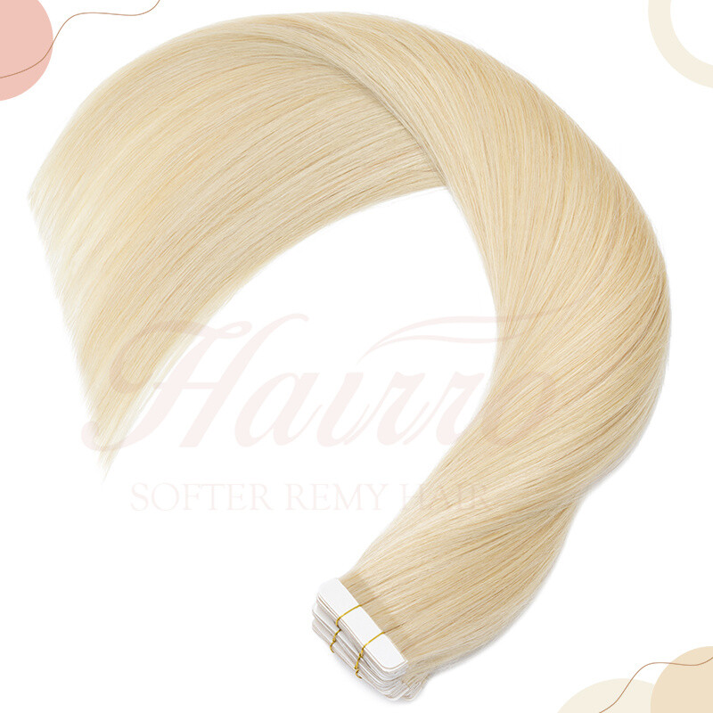 Tape In 12″-24″ Remy 100% Real Russian Human Hair Extensions Invisible Skin Weft