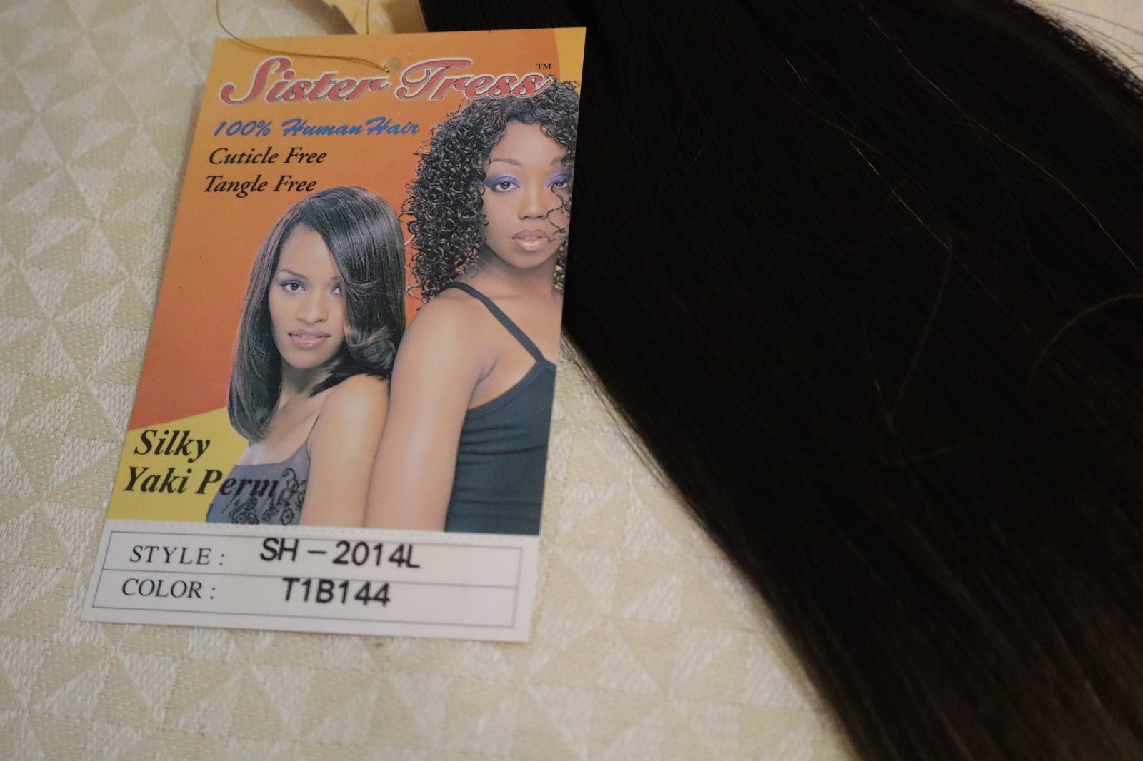 Sister Tress Silky Yaki Perm Human Hair SH-2014L Color T1B144