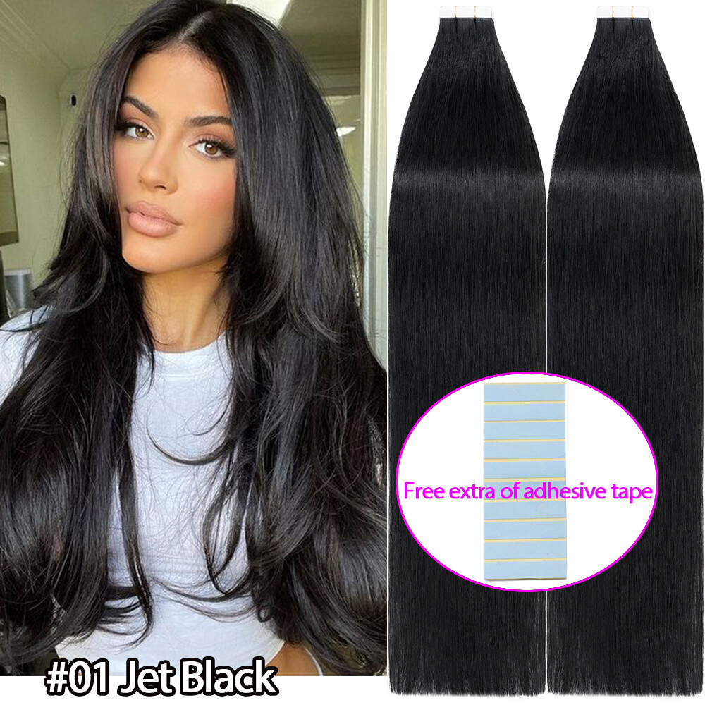 200G Skin Weft Tape In Russian Real Remy Human Hair Extensions Full Head Thick