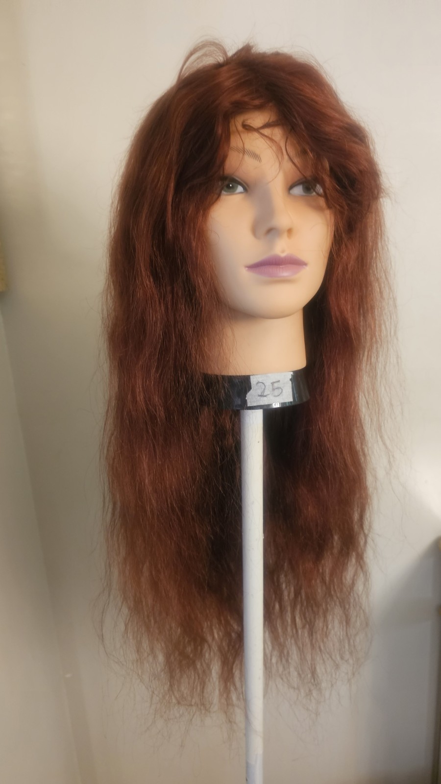 High-Quality Regular Top 26″ Orangish Wavy 150% Virgin Human Hair Lace Wig