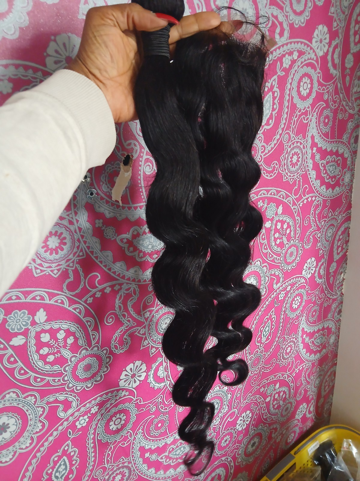 12A BRAZILIAN HUMAN HAIR 32+26INCH 4X4 LACE CLOSURE BODY WAVE NATURAL BLACK 150g