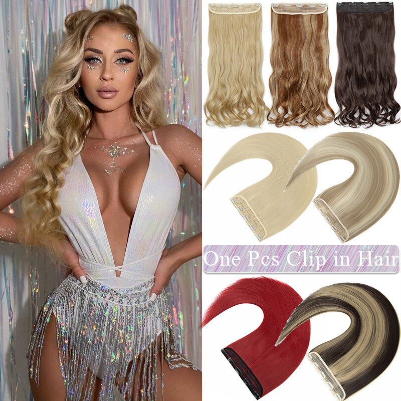 CLEARANCE Seamless Clip In as Human Hair Extension Real Soft Hair Weft Full Head