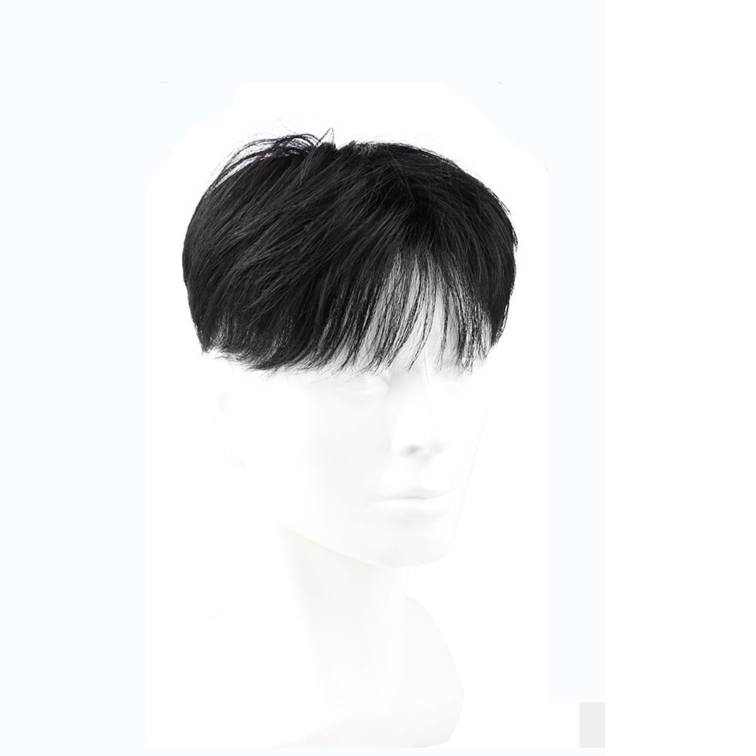 Short Toppers Hairpiece Real Human Hair Clip in Clip in Hair Pieces Wig For Men